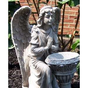 com Outdoor 16 Stone Craft Saint Angel Cherub Garden Figurine Statue 