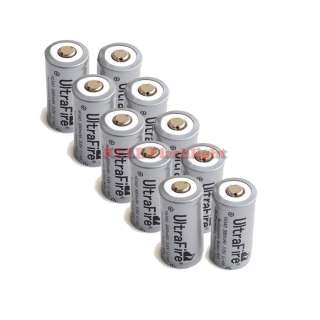10pc Ultrafire 16340 880mAh Protected CR123A Battery  