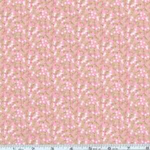   Flower Buds Coral Pink Fabric By The Yard Arts, Crafts & Sewing