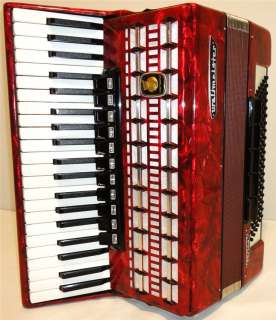   German Piano ACCORDION WELTMEISTER Serino 120 bass 16 switches  