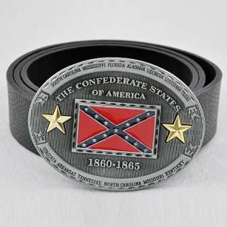 Western The Confederate States of America 1860 1865 Star Men Buckle 