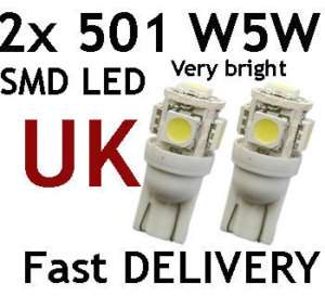501 W5W SMD LED Parking Bulbs SUBARU Libero E Ser  