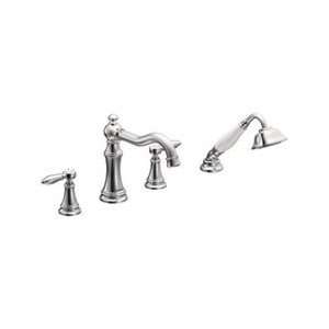 Moen TS21104/9992 Weymouth Deck Mount With Handshower Whirlpool Faucet 