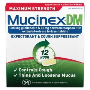  Mucinex DM Expectorant and Cough Suppressant   14 ct 