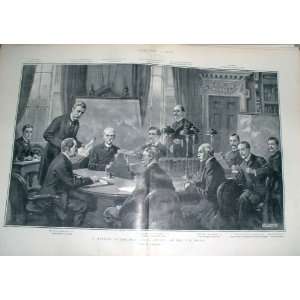  Meeting Of War Council At War Office Drawn By Maud