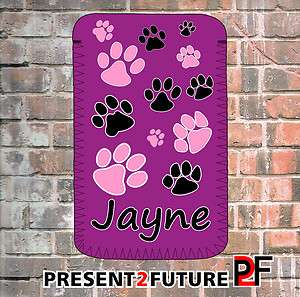 PERSONALISED PAW PRINTS MOBILE PHONE/iPOD/ COVER/CASE/SOCK  