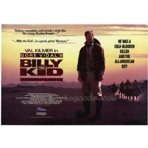 Billy The Kid Poster 27x40 Val Kilmer Wilford Brimley Julie Carmen 