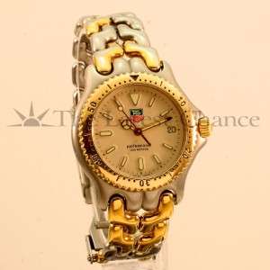 Mens Midsize Tag Heuer SEL Two tone Gold Plated Wristwatch Great 