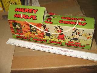 DISNEY 1930s Mickey Mouse Comic Cookies box playset house,premium 