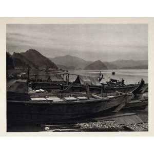  1930 Japanese Boat Suruga Bay Honshu Japan Photogravure 
