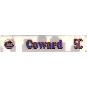 Coward #SC Mets Spring Training Game Used Locker Room Nameplate (circa 