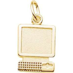  Rembrandt Charms Computer Charm, Gold Plated Silver 
