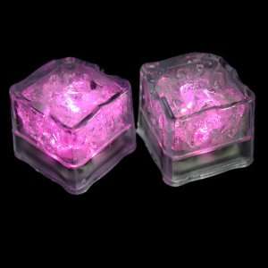  (2 in Package) Pink Ice Cube LED Tea Light for Wedding 