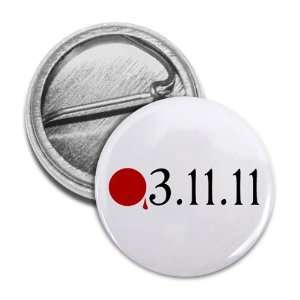 AID JAPAN Earthquake Tsunami Survivors Flag 1 inch Mini Pinback Button 