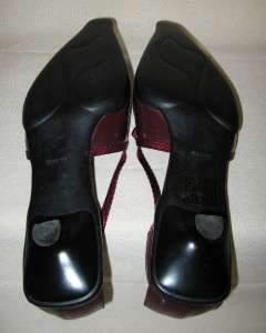 PRADA Cordova Brown T Strap Kitten Heel Shoes Size 6   GENTLY WORN 