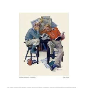 Norman Rockwell   Cramming Giclee 