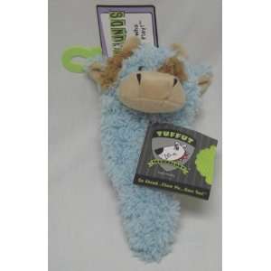  Crazy and Cozy Cow Dog Toy in Blue Size Small (4 H x 6.5 