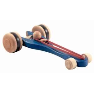 Blue Wooden Rubber Band Race Car Toys & Games