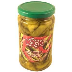 Kosk Hot Frenk Pepper Pickles   12.5oz Grocery & Gourmet Food