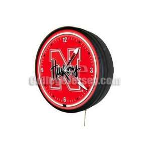  Nebraska Cornhuskers Neon Clock Memorabilia. Sports 