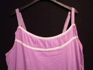   Comfort Choice Womans Plus Size 1X Purple 100% Cotton Nightgown  