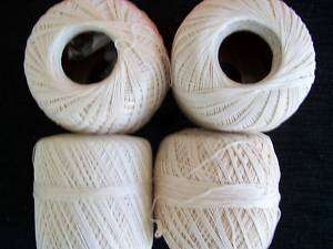 Cotton crochet thread, ecru, mixed 4  