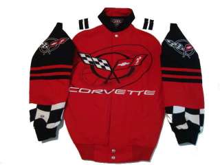 GM Jacket CORVETTE RED Embroidered Cotton Twill Jacket NWT 2XL  