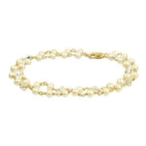  Gold Plated Sterling Silver Clear Crystallized Swarovski 