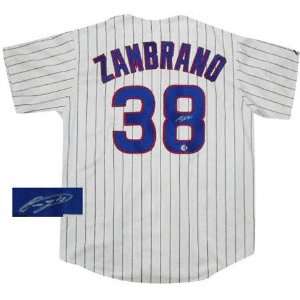  Carlos Zambrano Chicago Cubs Autographed Majestic Athletic 