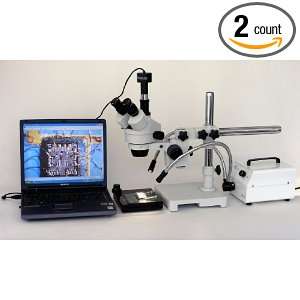   Trinocular Boom Microscope, Light, USB Camera Industrial & Scientific