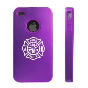 com Apple iPhone 4 4S 4G Purple D2060 Aluminum & Silicone Case Cover 