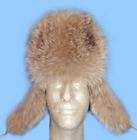 NEW MENS GENUINE CANADIAN COYOTE & LEATHER TROOPER FUR HAT 23.5 inch