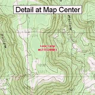   Map   Lone Camp, Texas (Folded/Waterproof)