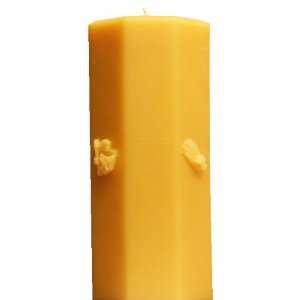  Crown Glyph Pillar Beeswax Candle