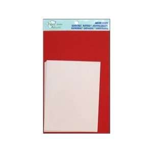  AD Paper Card & Env 4.25x5.5 10pc Dk Red/White Arts 