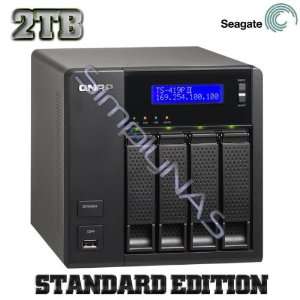  QNAP TS 419P II 4TB (2X2TB) 4 Bay NAS Integrated with Seagate 