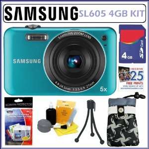  Samsung SL605 12.2MP with 27mm Wide Angle Lens in Blue 