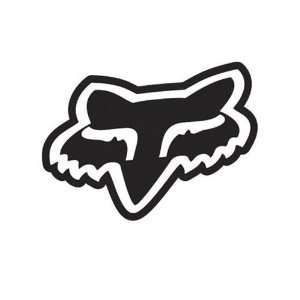   Racing Fox Logo Solid Face   Vinyl Decal Sticker 3 BLACK Automotive
