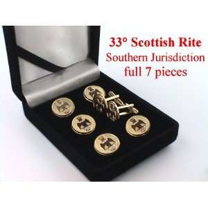 Scottish Rite 33rd Degree Masonic Button Cover Tux Set