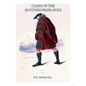 Clans of the Scottish Highlands Giclee Poster Print, 24x32  