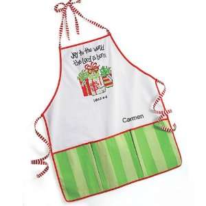 Monogrammed Apron   Joy To The World 