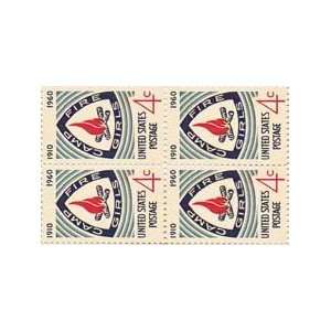  Camp Fire Girls Emblem Set of 4 X 4 Cent Us Postage Stamps 