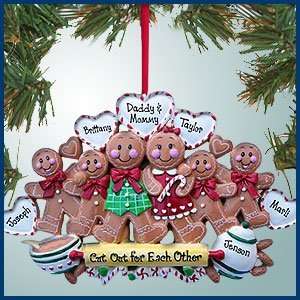   Gingerbread Cut Outs Family   Personalized with Perfect Handwriting