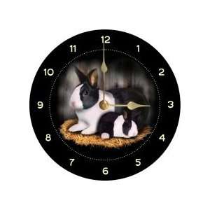  Rabbit Pet Welsh Slate Wall Hanging Clock