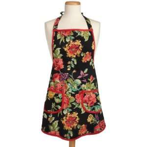  DII Dramatic Wild Rose Print Full Apron with 2 Front 