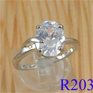   Elegant Classic Platinum PLD Cubic Zirconia CZ Wedding Engagement Ring