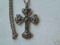 1974 SARAH COV SILVER CROSS NECKLACE LIMITED EDITION  