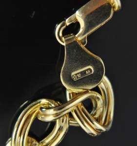 Italy Estate Vtg 14K Gold Curb Link Chain Bracelet 7  