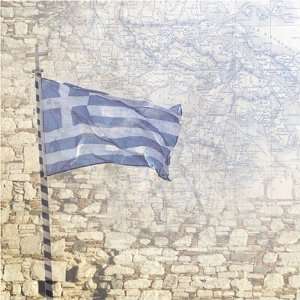  Greece Map Scrapbook Paper