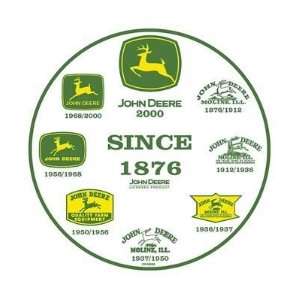    John Deere Tractor History of Logos Tin Sign 